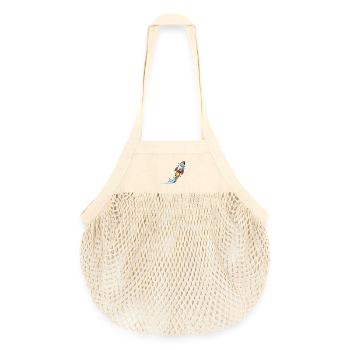 Raketenstart Cartoon-Design - Organic Mesh-Einkaufstasche - Natur - Vorne