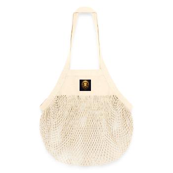 Lion d’or dans le ciel étoilé - Sac de courses en mesh bio - nature - Devant