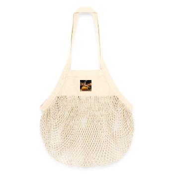 Tropisches Bikini-Design mit Ananas-Motiv - Organic Mesh-Einkaufstasche - Natur - Vorne