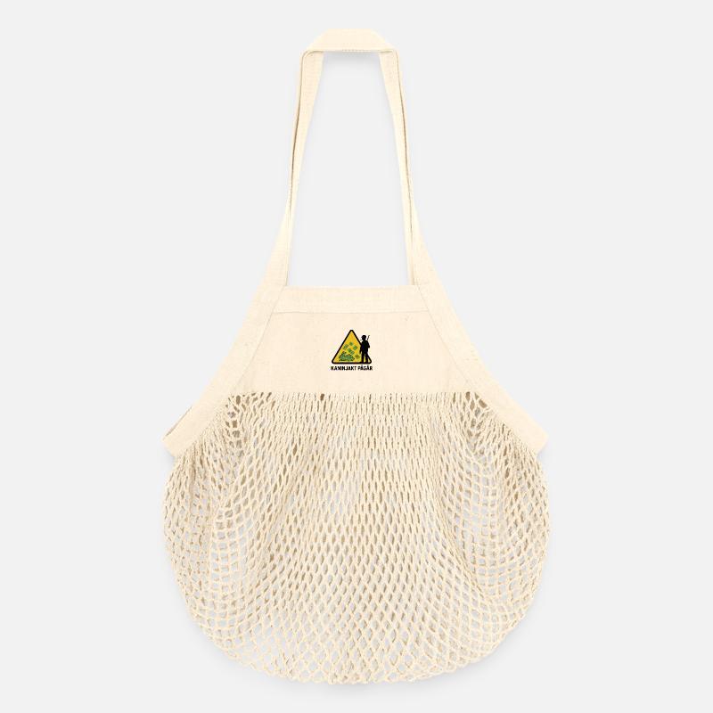 Chasse au lapin en cours - Sac de courses en mesh bio - nature