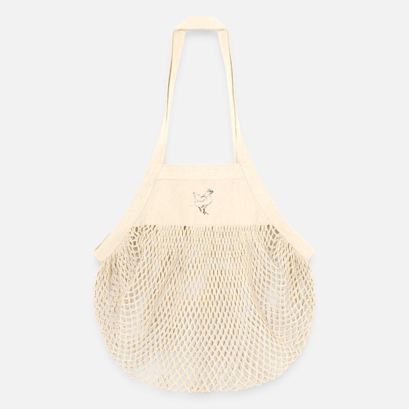 Huhn - Organic Mesh-Einkaufstasche - Natur