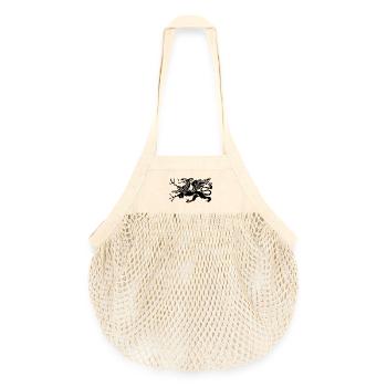 Bird Griffin of Rostock in black - Organic Mesh Shopping Bag - nature - Front