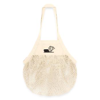Ordinateur portable de travail Secrétaire smartphone - Sac de courses en mesh bio - nature - Devant