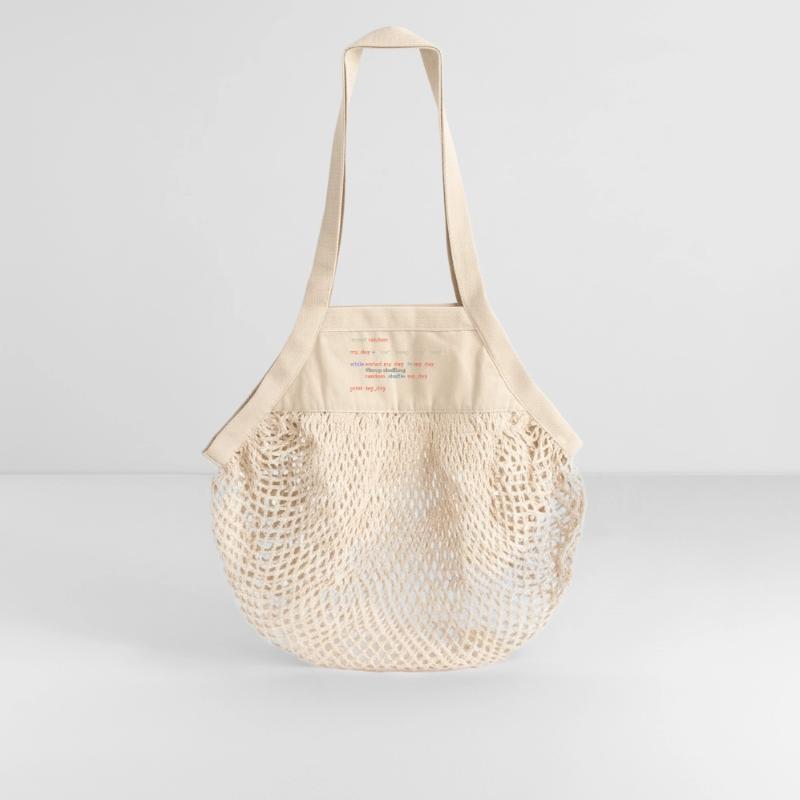 Drôle de code python sur la vie quotidienne, bébé Sac de courses en mesh bio