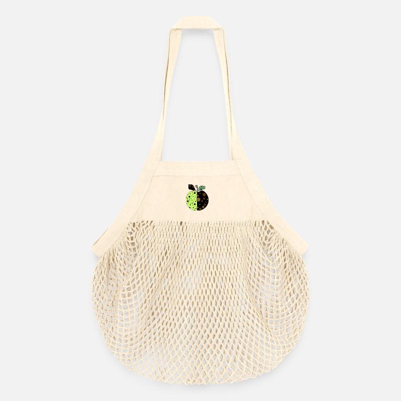 Apfel - Organic Mesh-Einkaufstasche - Natur