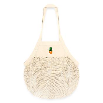 Grüner Leprechaun Hut - Organic Mesh-Einkaufstasche - Natur - Vorne