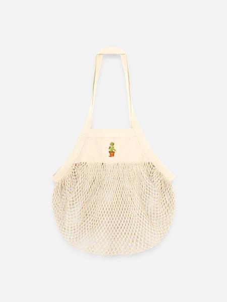 Sonnentau im Topf – verspielte Pflanzenkunst - Organic Mesh-Einkaufstasche - Natur