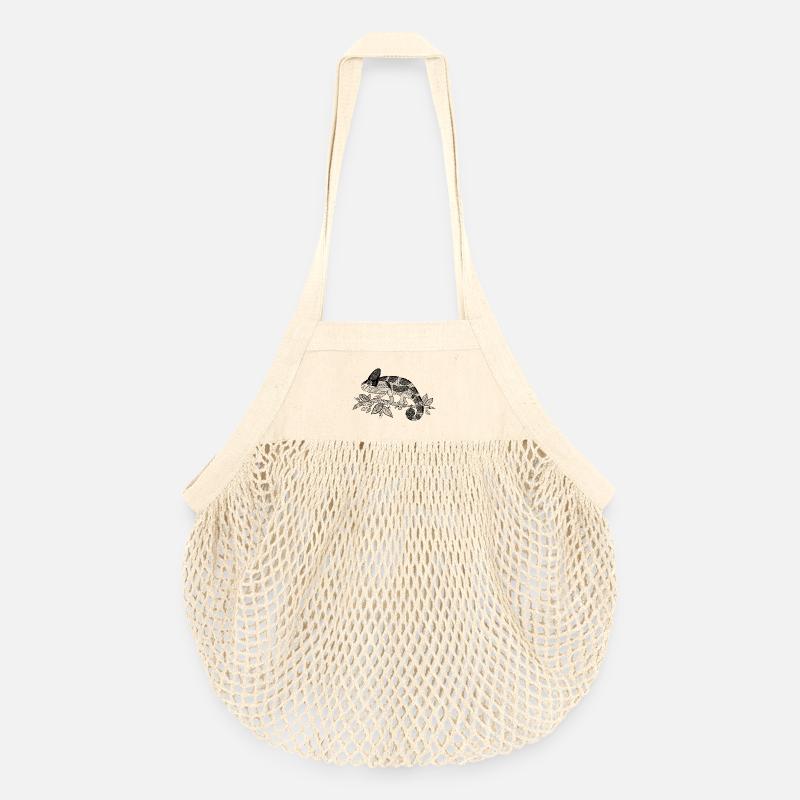 Chameleon - Organic Mesh Shopping Bag - nature