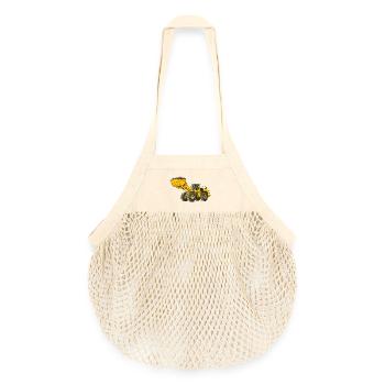 Wheel loader, construction machine - Organic Mesh Shopping Bag - nature - Front