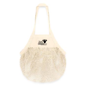 bald muskulös - Organic Mesh-Einkaufstasche - Natur - Vorne