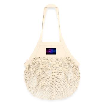 Logo du bouclier géométrique néon - Sac de courses en mesh bio - nature - Devant