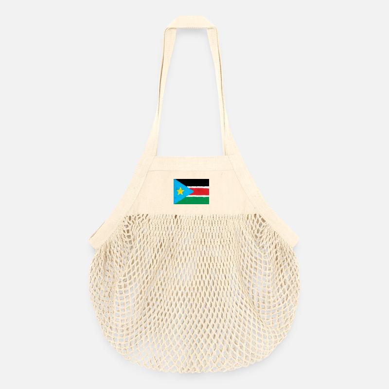 Drapeau du Soudan du Sud - Sac de courses en mesh bio - nature