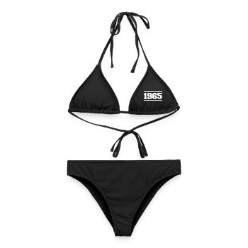 1965 Cadeau rétro 1965 - Bikini femme - noir - Devant - AI Model Female 172 light (172cm)