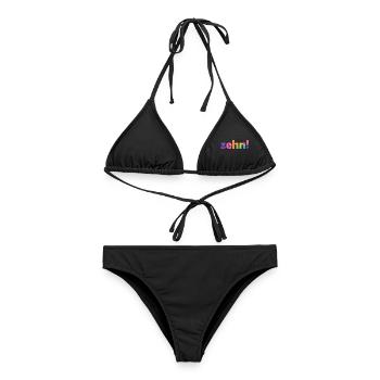 ZEHN 10 JAHRE 10. GEBURTSTAG - Frauen Bikini - Schwarz - Vorne - AI Model Female 172 light (172cm)
