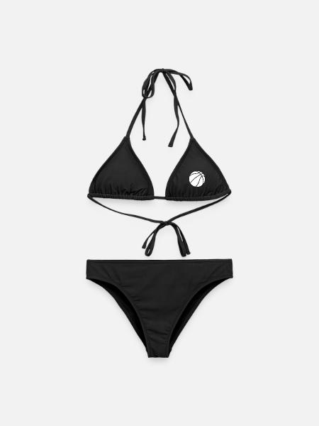 Basketball logo white - Women's Bikini - black