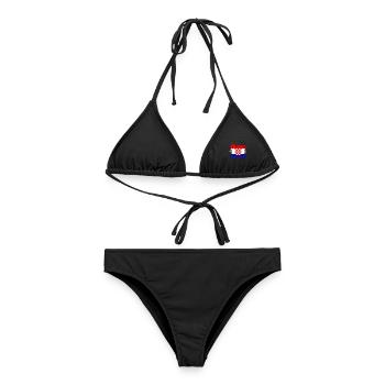 Kroatien Hrvatska Kroatien - Frauen Bikini - Schwarz - Vorne - AI Model Female 172 light (172cm)