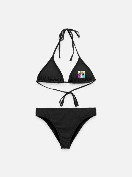 Hunde Gassi Gespräche - Hundewelpen lustig - Frauen Bikini - Schwarz