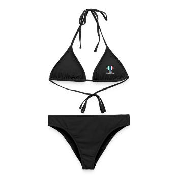 Le Nigeria et la France, une amitié à 100 % - Bikini femme - noir - Devant - AI Model Female 172 light (172cm)