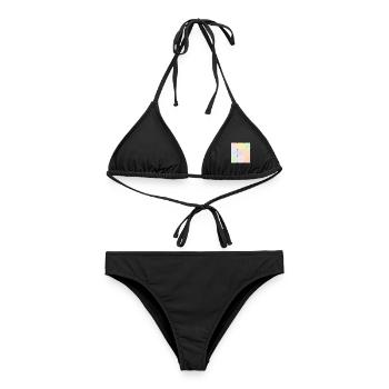 Pastel Bento Vibes - Frauen Bikini - Schwarz - Vorne - AI Model Female 172 light (172cm)