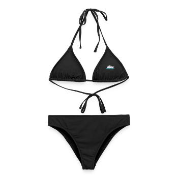 Yacht Silhouette Bateau à moteur - Bikini femme - noir - Devant - AI Model Female 172 light (172cm)