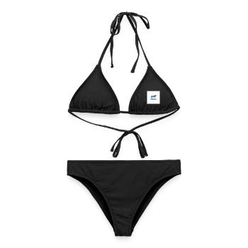 Lac de Constance paysage Logo Lakeshore - Bikini femme - noir - Devant - AI Model Female 172 light (172cm)