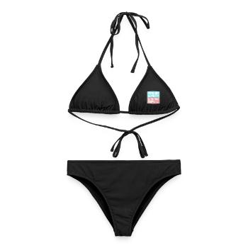 Tu n’es jolie que dans la mesure où tu traites les gens, Ehrlich - Bikini femme - noir - Devant - AI Model Female 172 light (172cm)
