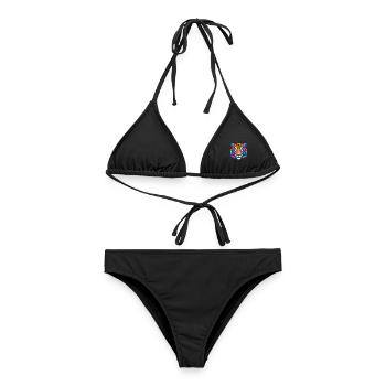 Farbenfroher Tiger für Männer, Frauen, Kinder, Wildtier, Tier - Frauen Bikini - Schwarz - Vorne - AI Model Female 172 light (172cm)