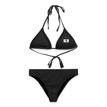 Y2K Cyberpunk Tech-Schnittstelle - Frauen Bikini - Schwarz - Vorne - AI Model Female 172 light (172cm)