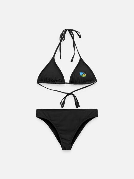 Watering Can Blooms – Gießkanne Blüten - Frauen Bikini - Schwarz