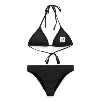 Fußabdruck Duo Baby Boy Girl - Frauen Bikini - Schwarz - Vorne - AI Model Female 172 light (172cm)