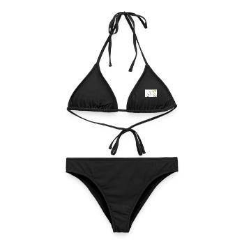 Stein_ist_der_bessere_Kanzler - Frauen Bikini - Schwarz - Vorne - AI Model Female 172 light (172cm)