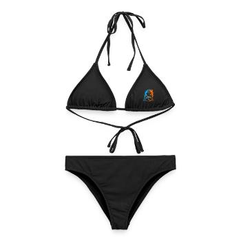 American Football Lineman Football Men Boys - Frauen Bikini - Schwarz - Vorne - AI Model Female 172 light (172cm)