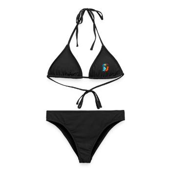 Muay Thai Kampfsport Kickboxer Kinder Kickboxen  - Frauen Bikini - Schwarz - Vorne - AI Model Female 172 light (172cm)