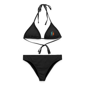 Rugbyspieler Jungen Herren Rugby - Frauen Bikini - Schwarz - Vorne - AI Model Female 172 light (172cm)