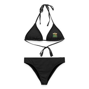 Rhöner Jong - Rhön Heimat Berge Retro - Frauen Bikini - Schwarz - Vorne - AI Model Female 172 light (172cm)