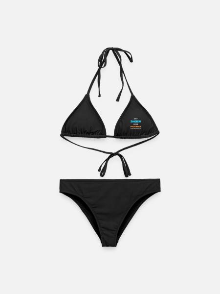 Erst zocken dann Pflichten Gamer Zocker Spruch - Frauen Bikini - Schwarz