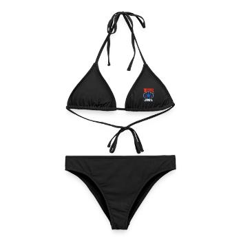 Sternenhumor – The Stars Missed the Deadline - Frauen Bikini - Schwarz - Vorne - AI Model Female 172 light (172cm)