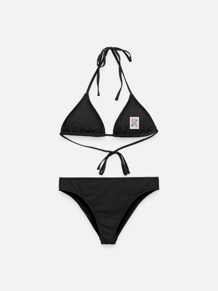 Lustige Weihnachtsmonster - Frauen Bikini - Schwarz