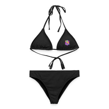 Gelsenkirchen Superstar in pink - Frauen Bikini - Schwarz - Vorne - AI Model Female 172 light (172cm)