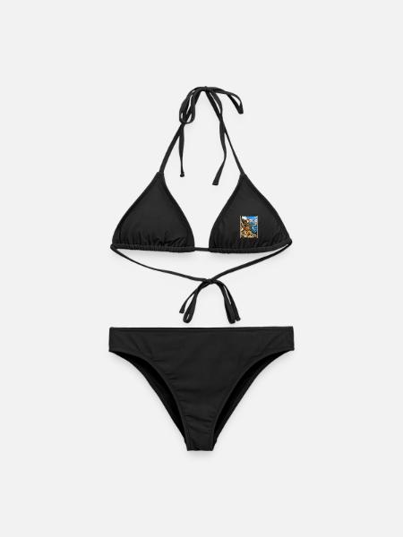 On the Trail – Fuchswanderer in den Bergen - Frauen Bikini - Schwarz