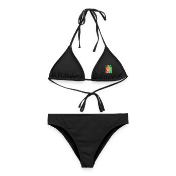 Irischer Wolfshund - Frauen Bikini - Schwarz - Vorne - AI Model Female 172 light (172cm)