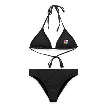Englischer Schäferhund - Frauen Bikini - Schwarz - Vorne - AI Model Female 172 light (172cm)