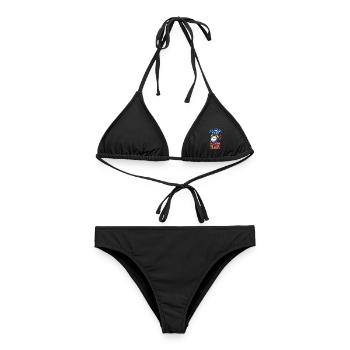 Wecker hat sich verspätet - Frauen Bikini - Schwarz - Vorne - AI Model Female 172 light (172cm)
