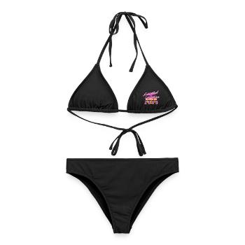 18e anniversaire Édition Limitée Vintage 2008 - Bikini femme - noir - Devant - AI Model Female 172 light (172cm)