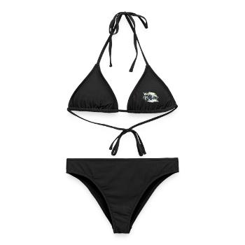 Vieux tracteurs - Bikini femme - noir - Devant - AI Model Female 172 light (172cm)