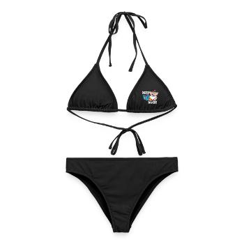 Des nuits de cochon heureuses avec le Pig Night Man - Bikini femme - noir - Devant - AI Model Female 172 light (172cm)