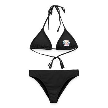 Ramen Cat Kanagawa - Bikini femme - noir - Devant - AI Model Female 172 light (172cm)