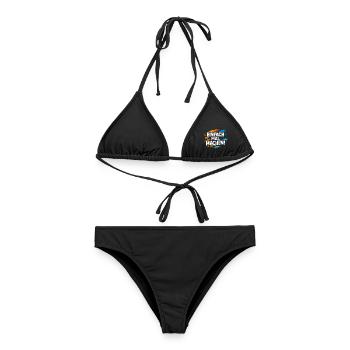 Einfach mal machen - Frauen Bikini - Schwarz - Vorne - AI Model Female 172 light (172cm)