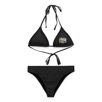 Vereinigte Staaten Cheyenne Vintage Reisemarke - Frauen Bikini - Schwarz - Vorne - AI Model Female 172 light (172cm)