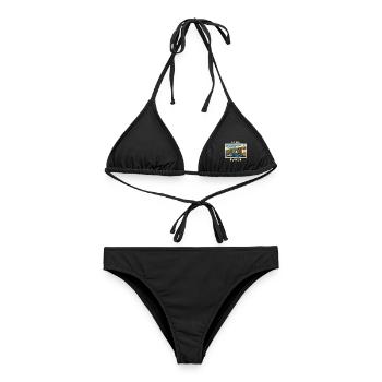 Irland Galway Vintage Reisemarke - Frauen Bikini - Schwarz - Vorne - AI Model Female 172 light (172cm)
